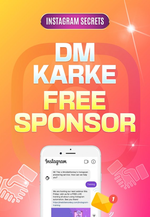 DM Karke FREE Sponsor