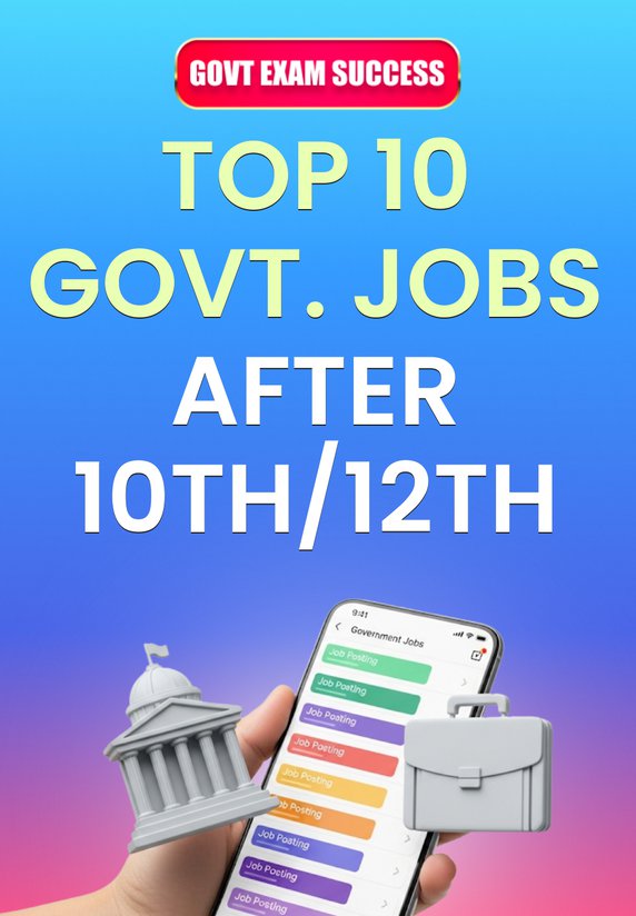Top 10 Govt. Jobs After 10th/12th