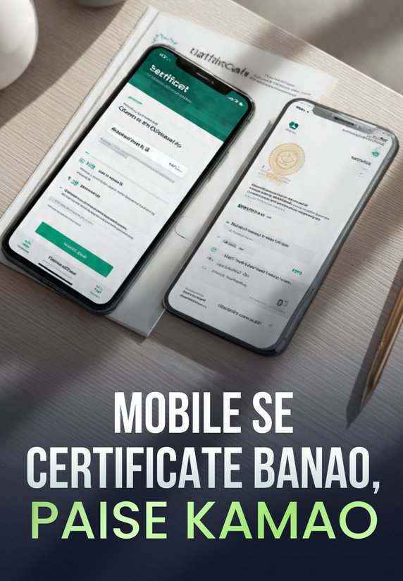 Mobile Se Certificate Banao, Paise Kamao
