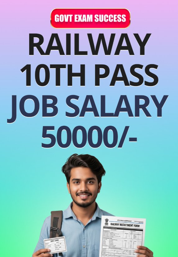 Railway 10th Pass Job Salary 50000/-