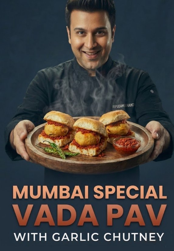 Mumbai Special Vada Pav With Garlic Chutney