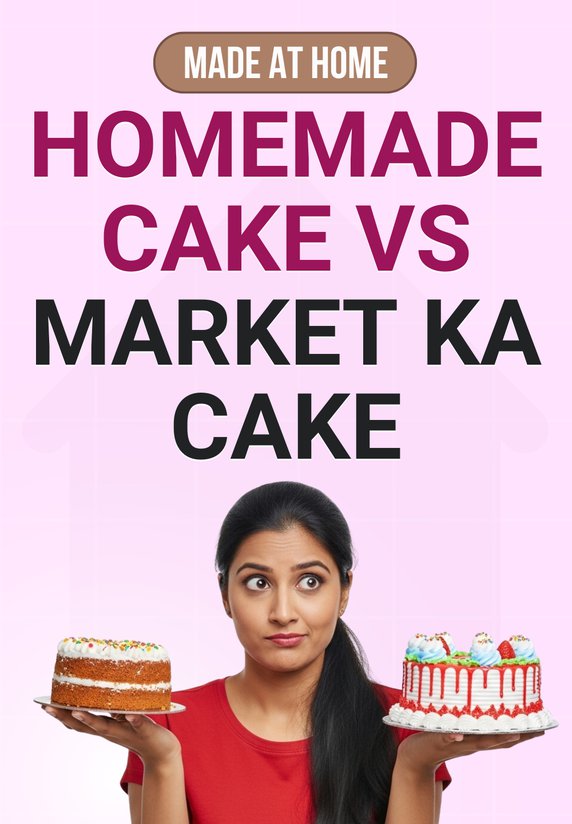 Homemade Cake Vs Market Ka Cake