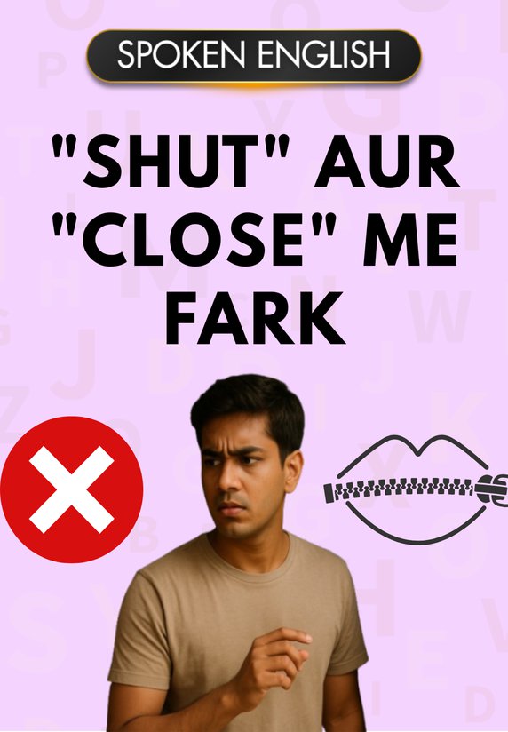 "Shut" Aur "Close" Me Fark