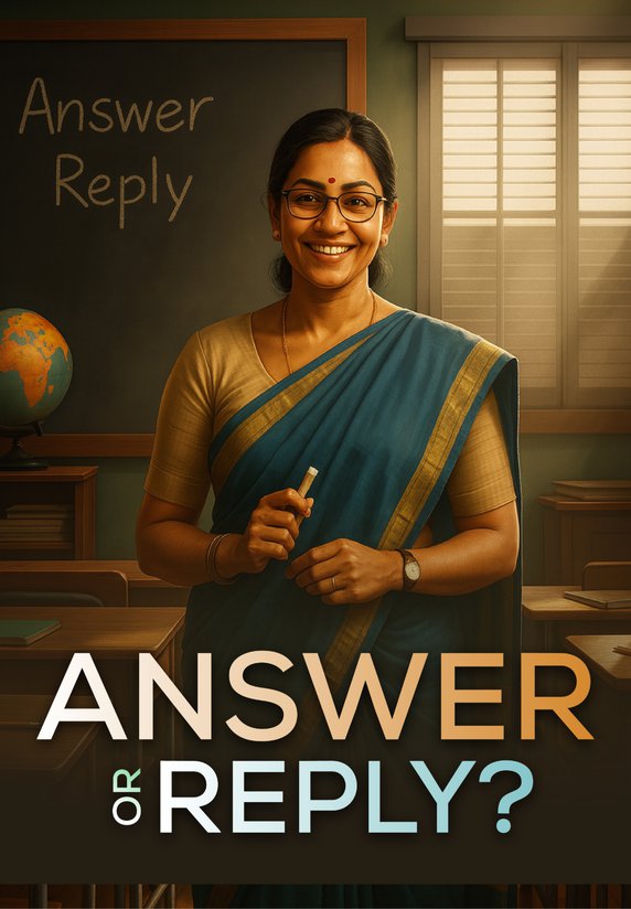 "Answer" Aur "Reply" Me Fark