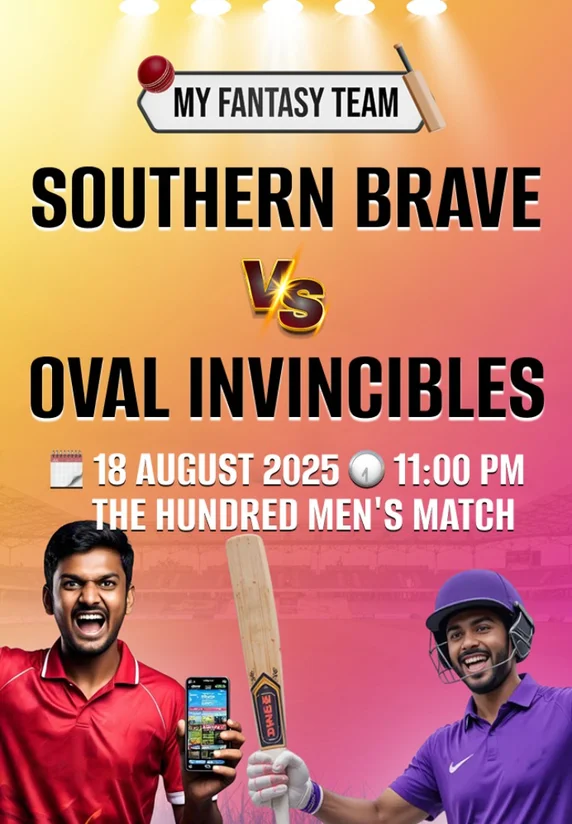 Southern Brave vs Oval Invincibles : The Hundred Men's Match