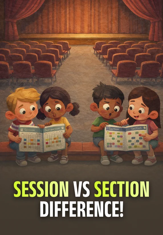 Session Vs Section Difference! | English for Kids