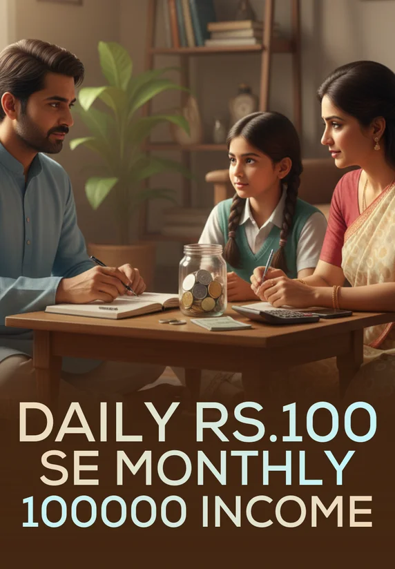 Daily Rs.100 Se Monthly 100000 Income | Family Finance Planning