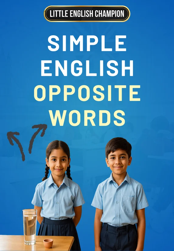 Flared Opposite Simple English Opposite Words | Little English Champion